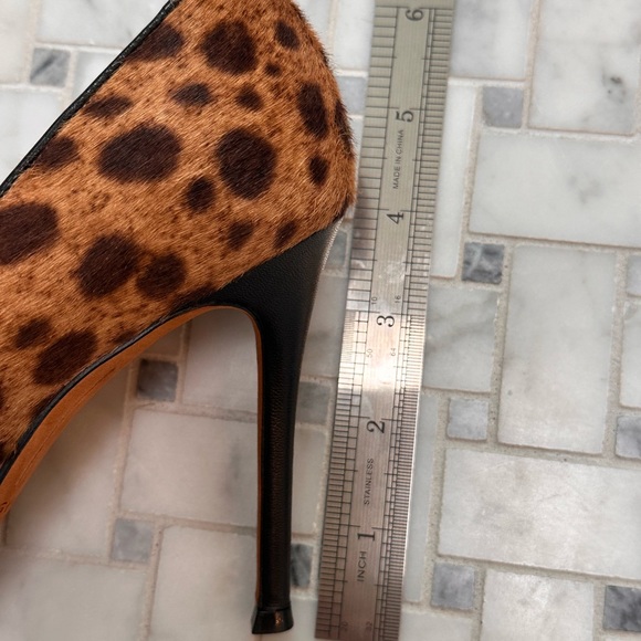 Givenchy leopard pony hair heels, size 36, 4 inch heel